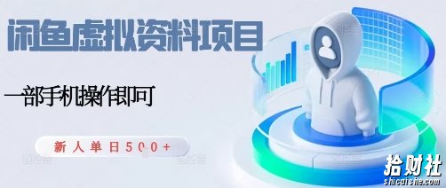 闲鱼虚拟资料项目,每天一小时,新人日入5张