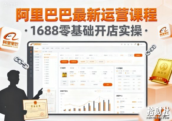 阿里巴巴最新运营课程,1688零基础开店实操