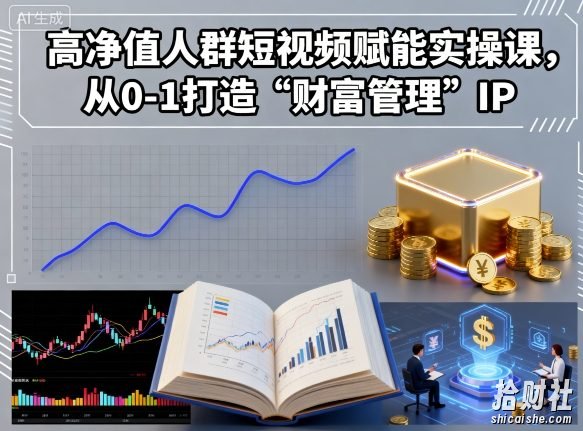 高净值人群短视频赋能实操课,从0-1打造“财富管理”IP