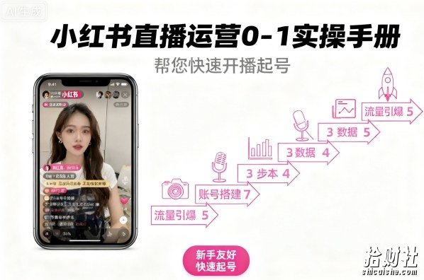 小红书直播运营0-1实操手册,帮您快速开播起号