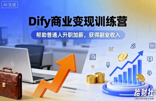 Dify商业变现训练营,帮助普通人升职加薪,获得副业收入