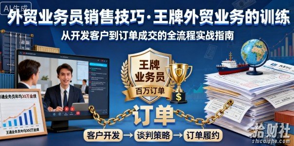 外贸业务员销售技巧,王牌外贸业务的训练