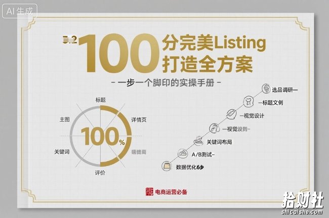 100分完美Listing打造全方案,想要完美listing必须是需要一步一个脚印的