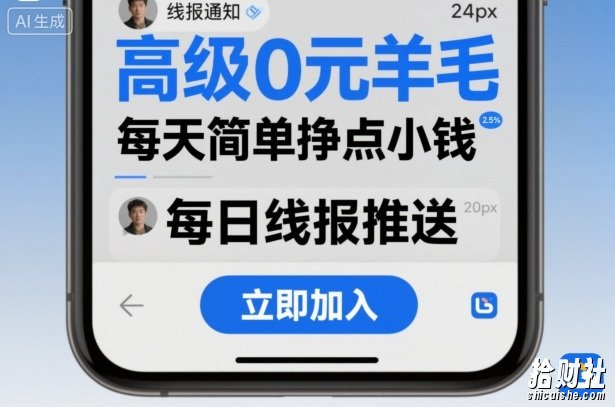 高级0元羊毛线报社群项目，每天简单挣点小钱