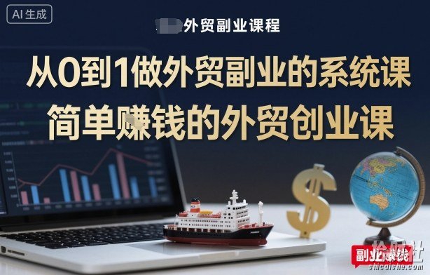 从0到1做外贸副业的系统课,简单賺米的外贸创业课