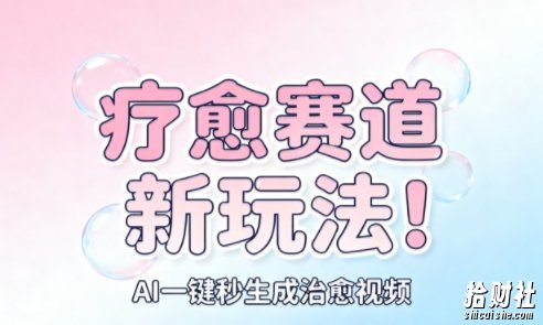 AI+疗愈+一键生成,一分钟一条素材,每天想要多少素材就多少素材,矩阵做,月入1W
