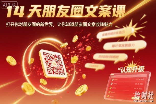 14天朋友圈文案课,打开你对朋友圈的新世界,让你知道朋友圈文案收钱魅力