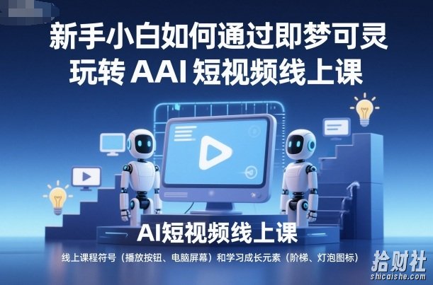 新手小白如何通过即梦可灵玩转AI短视频线上课