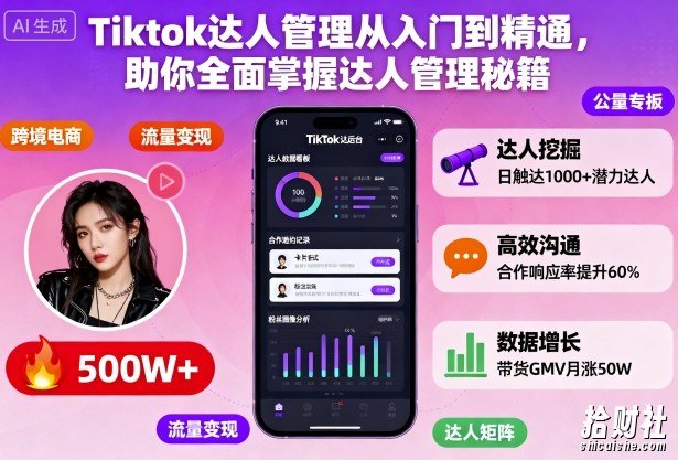 Tiktok达人管理从入门到精通，助你全面掌握达人管理秘籍