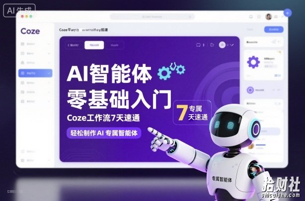 AI智能体零基础入门，Coze工作流7天速通，轻松制作AI专属智能体
