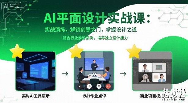 AI平面设计实战课，实战演练，解锁创意之门，掌握设计之道