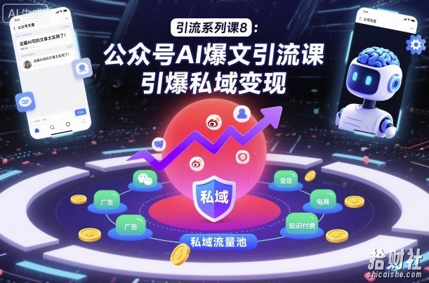 引流系列课8：公众号AI爆文引流课，引爆私域变现