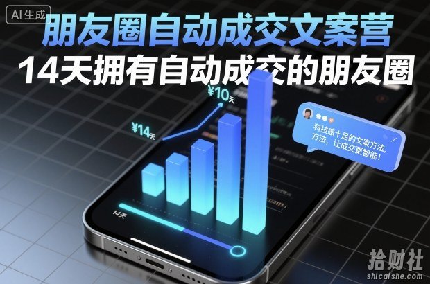 朋友圈自动成交文案营,14天拥有自动成交的朋友圈