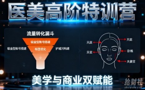 0-1000W医美高阶特训营课程，美学与商业双赋能