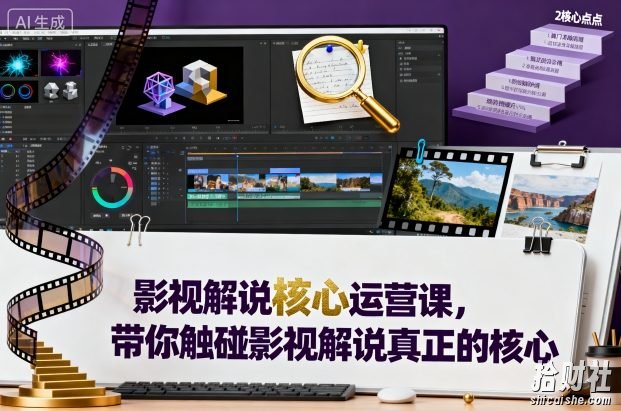 影视解说核心运营课,带你触碰影视解说真正的核心