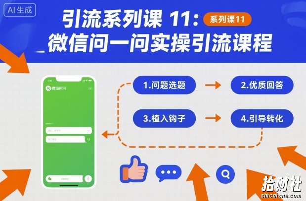 引流系列课11:微信问一问实操引流课程