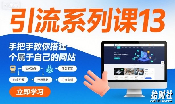 引流系列课13:手把手教你搭建一个属于自己的网站