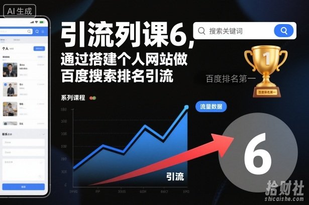 引流系列课6,通过搭建个人网站做百度搜索排名引流