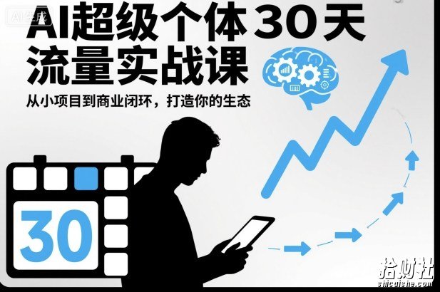 AI超级个体30天流量实战课，从小项目到商业闭环，打造你的生态