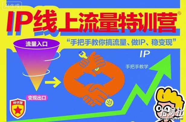 IP线上流量特训营,手把手教你搞流量、做IP、稳变现