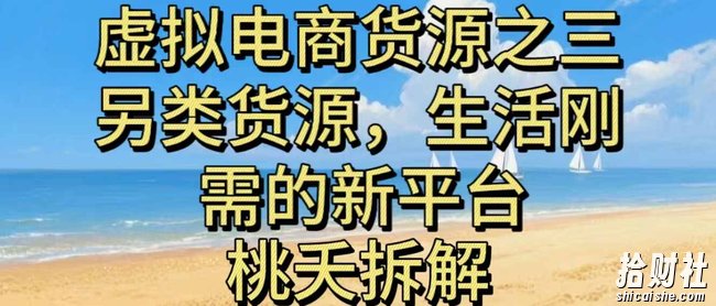 虚拟电商之三另类的货源，生活刚需的新平台