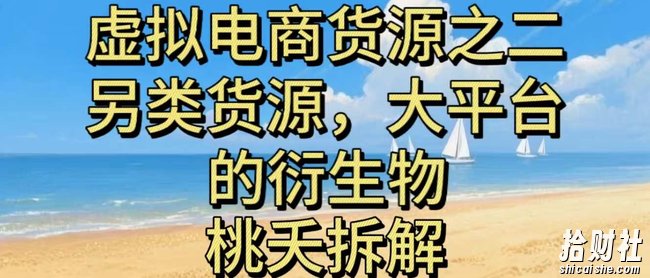 虚拟电商之二—另类的货源，大平台的衍生物
