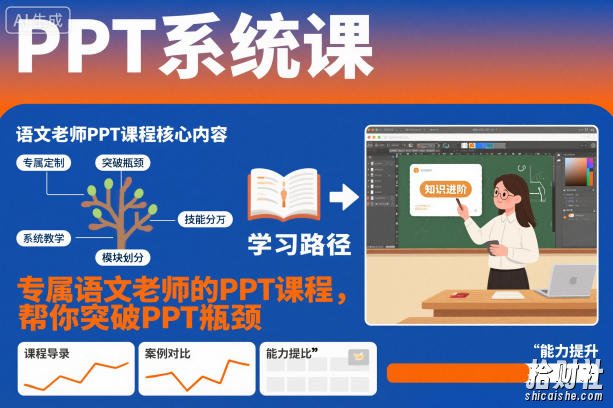 PPT系统课,专属语文老师的PPT课程,帮你突破PPT瓶颈