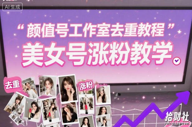 颜值号工作室去重教程，美女号涨粉教学