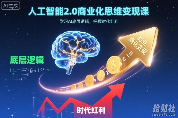 人工智能2.0商业化思维变现课，学习AI底层逻辑，把握时代红利