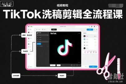 TikTok洗稿剪辑全流程课,PR洗稿剪辑全流程,TK洗稿运营课
