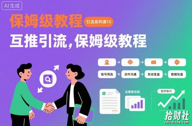 引流系列课15:互推引流,保姆级教程【文档】