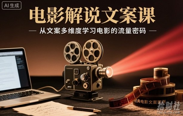 电影解说文案课，从文案多维度学习电影的流量密码