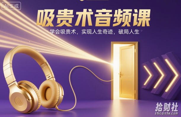 吸贵术音频课,学会吸贵术,实现人生奇迹,破局人生