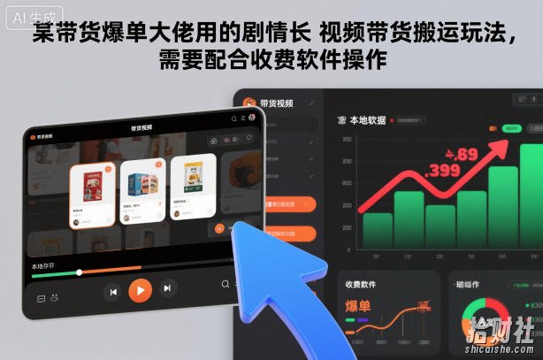 某带货爆单大佬用的剧情长视频带货搬运玩法，需要配合收费软件操作