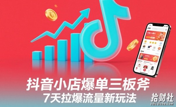 抖音小店爆单三板斧，7天拉爆流量新玩法
