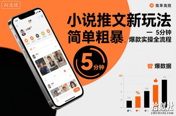 小说推文新玩法,简单粗爆,5分种一个爆款实操全流程