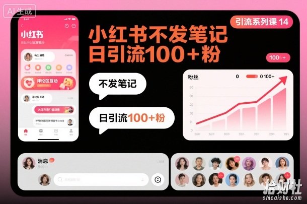 引流系列课14：小红书不发笔记日引流100+粉