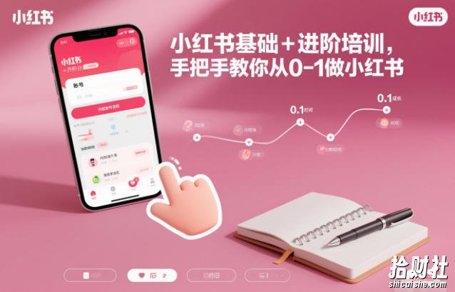 小红书基础+进阶培训,手把手教你从0-1做小红书