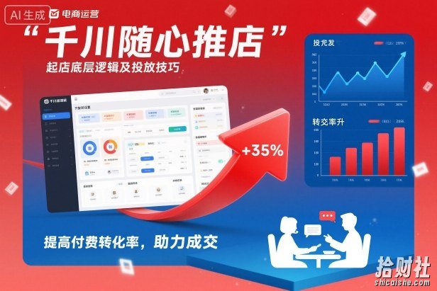 千川随心推起店底层逻辑及投放技巧,提高付费转化率,助力成交