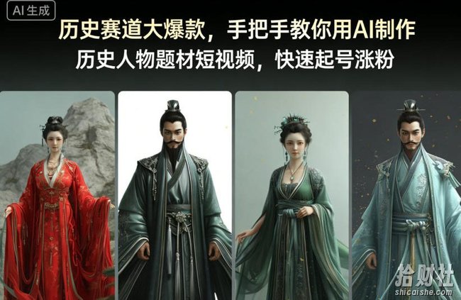 历史赛道大爆款，手把手教你用AI制作历史人物题材短视频，快速起号涨粉