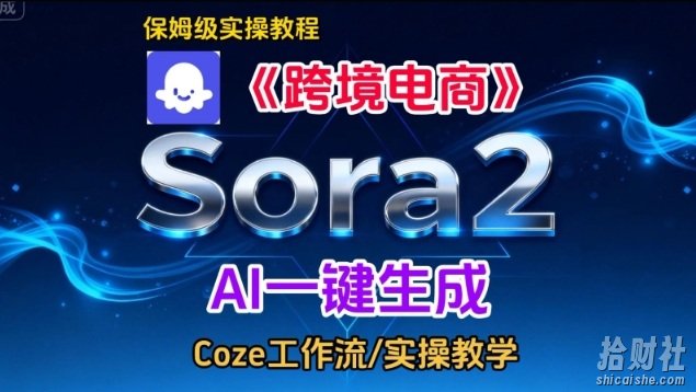 Sora2生成《跨境电商》英文短视频,实操搭建教学课,通俗易懂,包教包会