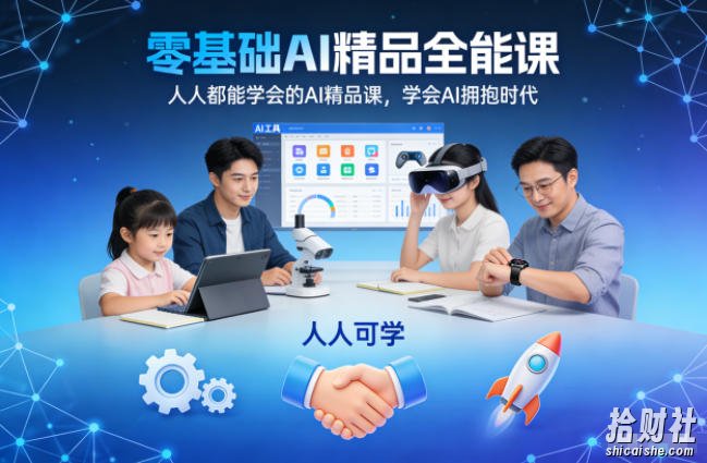 零基础AI精品全能课，人人都能学会的AI精品课，学会AI拥抱时代