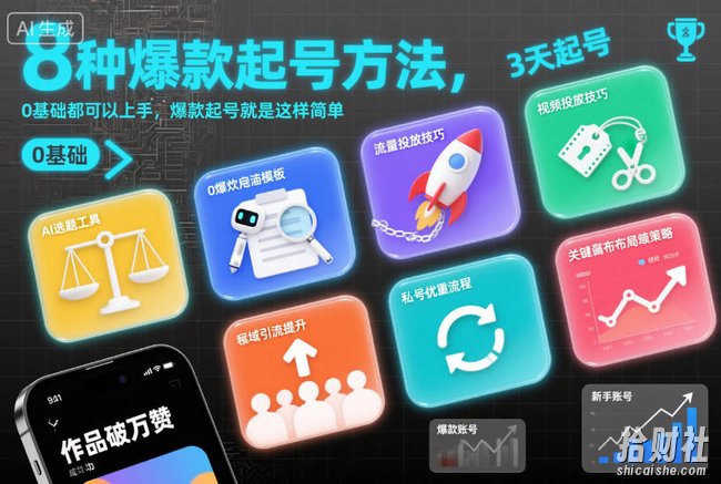 8种爆款起号方法,0基础都可以上手,爆款起号就是这样简单