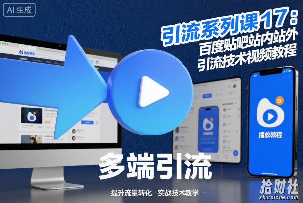 引流系列课17:百度贴吧站内站外引流技术视频教程