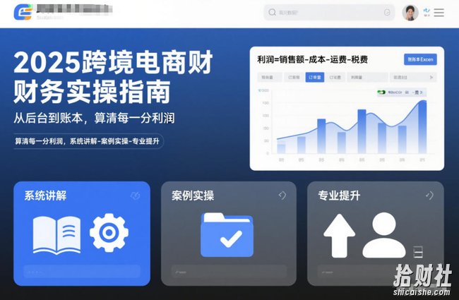 2025跨境电商财务实操指南,从后台到账本,算清每一分利润,系统讲解-案例实操-专业提升