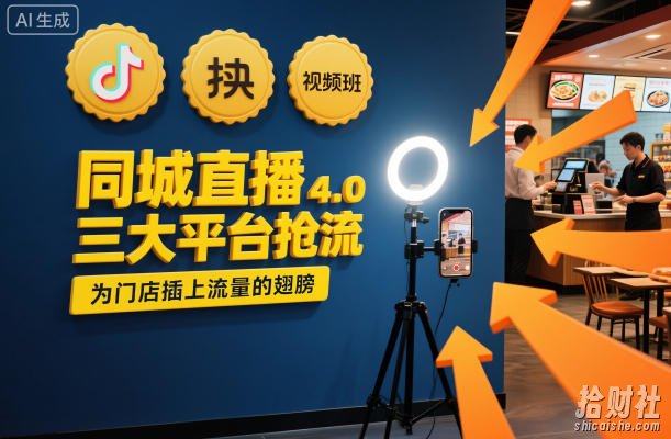同城直播实操班4.0,三大平台抢流,为门店插上流量的翅膀
