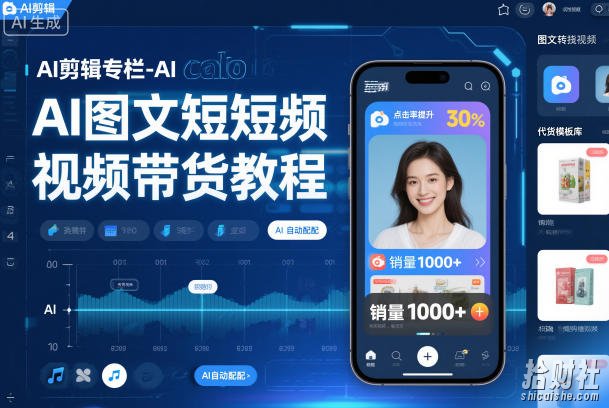 AI剪辑专栏-AI图文短视频带货教程