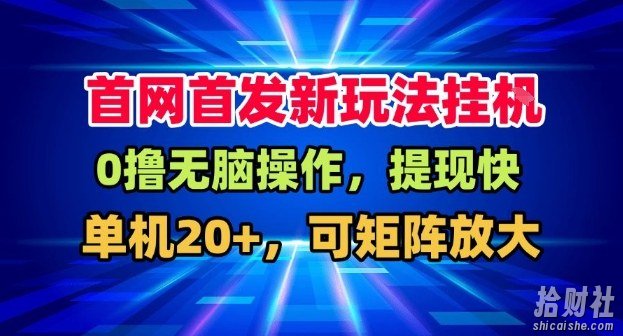 全网首发挂G,盒子自动賺米,单机20+,可矩阵放大,长期稳定运营【揭秘】