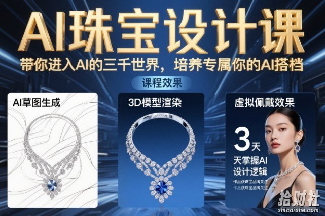 AI珠宝设计课，带你进入AI的三千世界，培养专属你的AI搭档