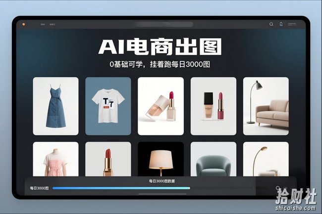 AI电商出图,0基础可学,挂着跑每日3000图